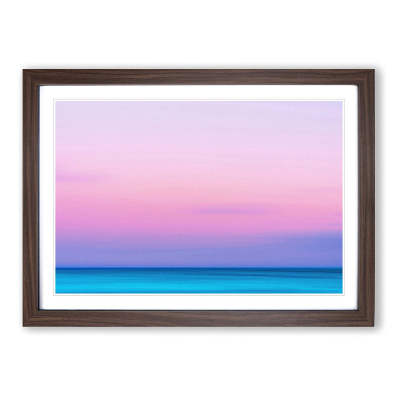 Beautiful Horizon - Single Picture Frame Print, 24cm H x 33cm W x 2cm D, Walnut Framed