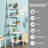 5-Tier Ladder Shelf, Wall-Leaning Bookshelf W/Open Shelves, Plant Flower Stand, Storage Display Organizer Rack, Multifunctional Bookcase For Living Room Home Office