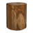 Eray Chairside End Table, 18 Inch Round Top, Brown Solid Mango Wood