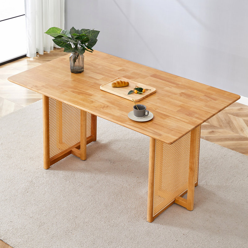 Table de salle à manger en bois, table rectangulaire pour la salle à manger
