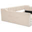 Lit de jour en velours beige avec rangement latéral - Lit élégant et fonctionnel pour toutes les pièces. Aucun sommier n'est requis, installation simple recouverte de ressorts modernes et pratiques, facile à installer-175798197