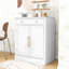 Garde-manger avec plateau en faux marbre, tablettes réglables, tiroir coulissant et armoire de cuisine-446160182