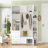 American Style 4-in-1 Hall Tree with Padded Bench, 4 Hooks, and Adjustable Storage Shelves-129025632