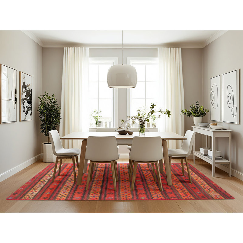 Tapis rouge Rubie Southwestern, Rectangle 7 pi x 10 pi