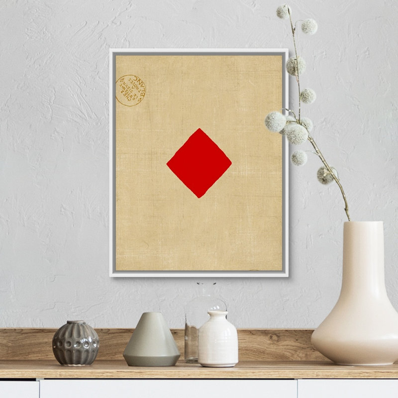 « Small Diamond » par vision studio-impression, Cadre blanc, H 16 po x l 13 po x P 1,75 po