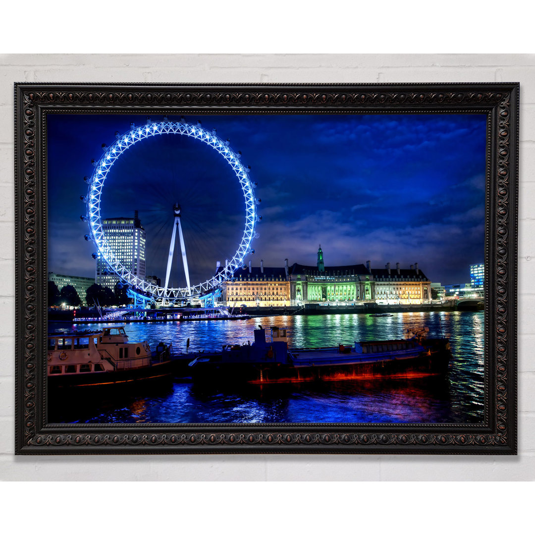 Das London Eye bei Nacht - Druck