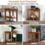 Banc de douche 19 po en teck avec poignée Ebern Designs