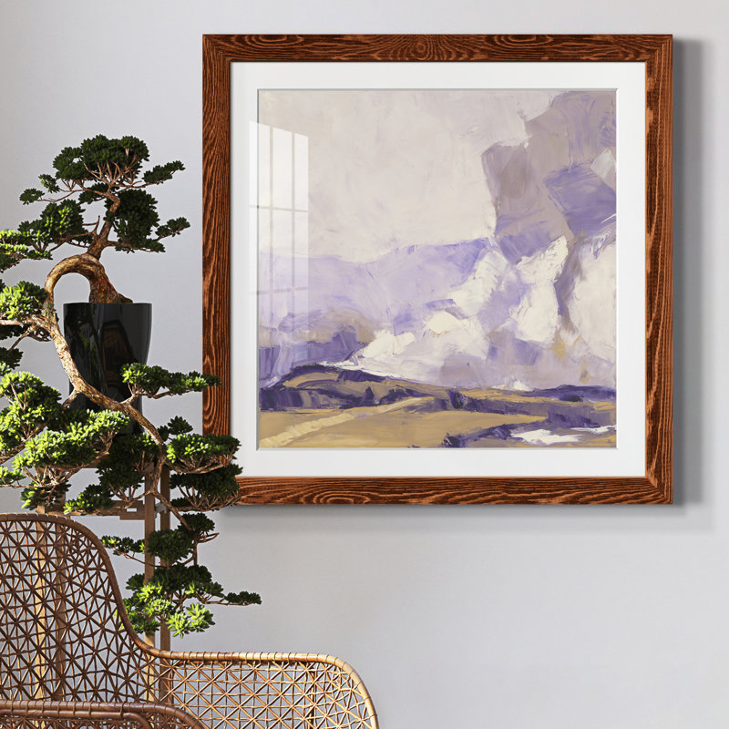 " Violet Sky ", Maple Framed, 31.5" H x 31.5" W x 1.5" D