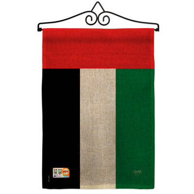 Double Sided 18.5'' H x 13'' W Burlap Flag Set