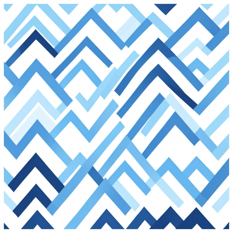Édredon bleu à motif de chevrons, Twin