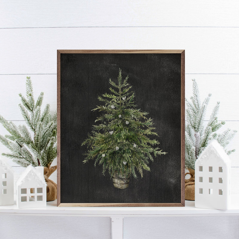 sapin de Noël noir, H 20 po x l 16 po