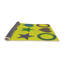 Tapis vert/jaune à motifs Pointsettia-1307094635