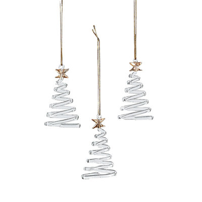 3'' Glass Holiday Shaped Ornament