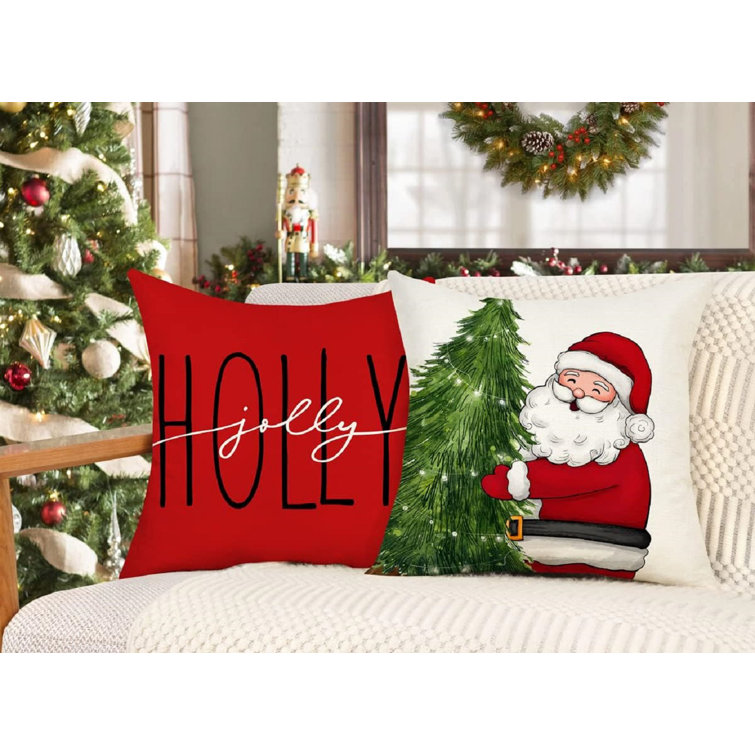 2 Christmas Pillows Snowman Riverdale Decorative And Santa Newport