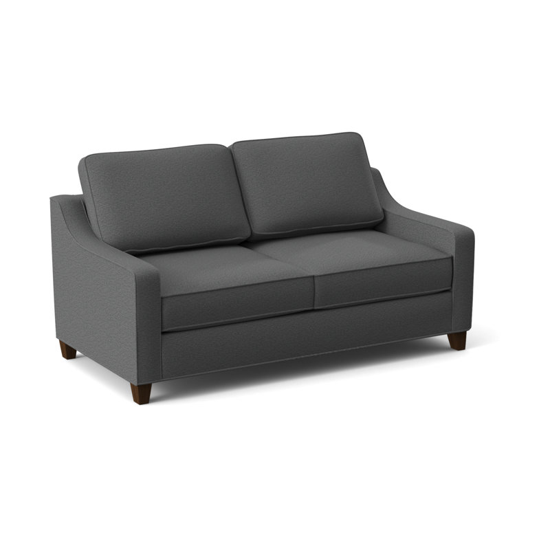 Clark 74" Square Arm Sofa with Reversible Cushions, Connelly Crow, Montana Walnut