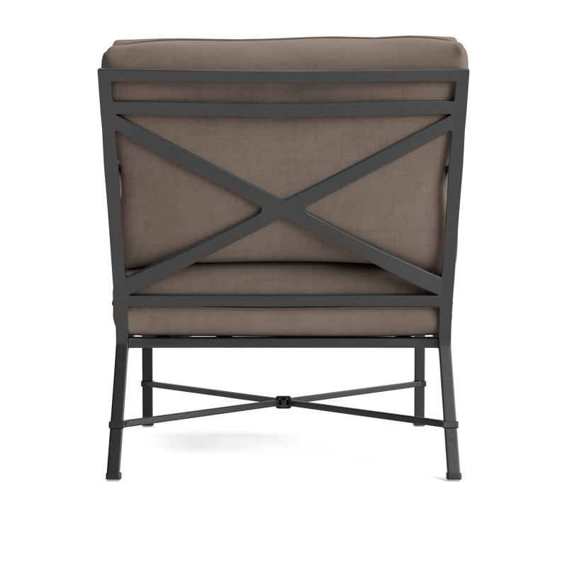 Venetian Outdoor Lounge Chair, Fusion Dove, Textured Pewter