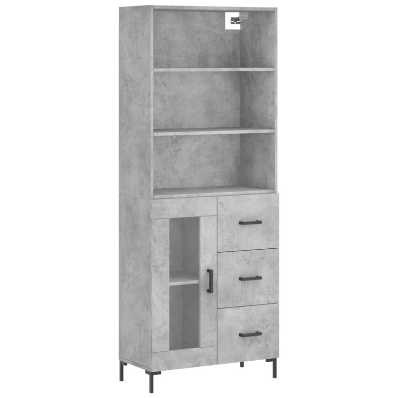 69.5cm Sideboard, Concrete Grey