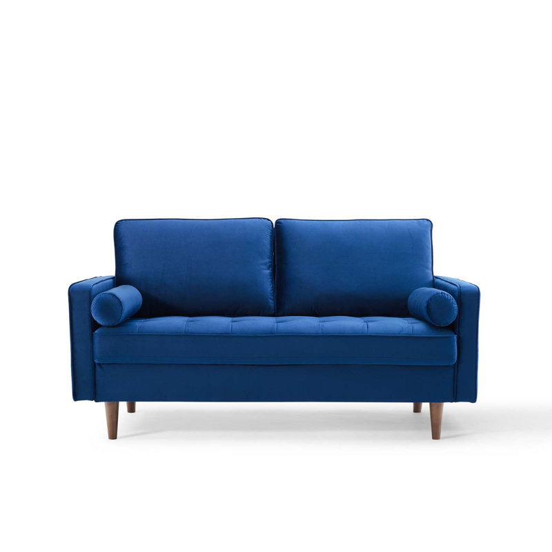 Causeuse en velours Valor Performance, Marine