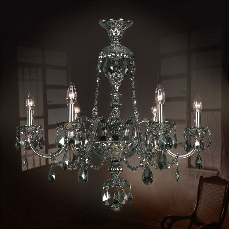 Melina 6 - Light Candle Style Chandelier