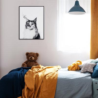 Chat sibérien - impression d'un cadre photo sur verre