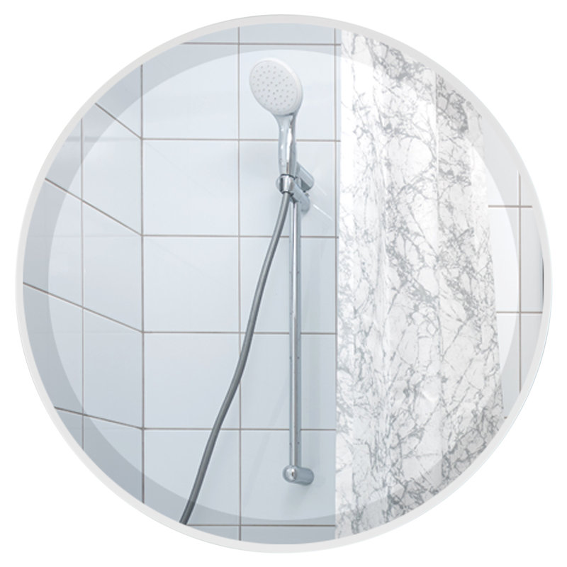 Campfort Round Mirror, Linen White, 18.62" H x 18.62" W