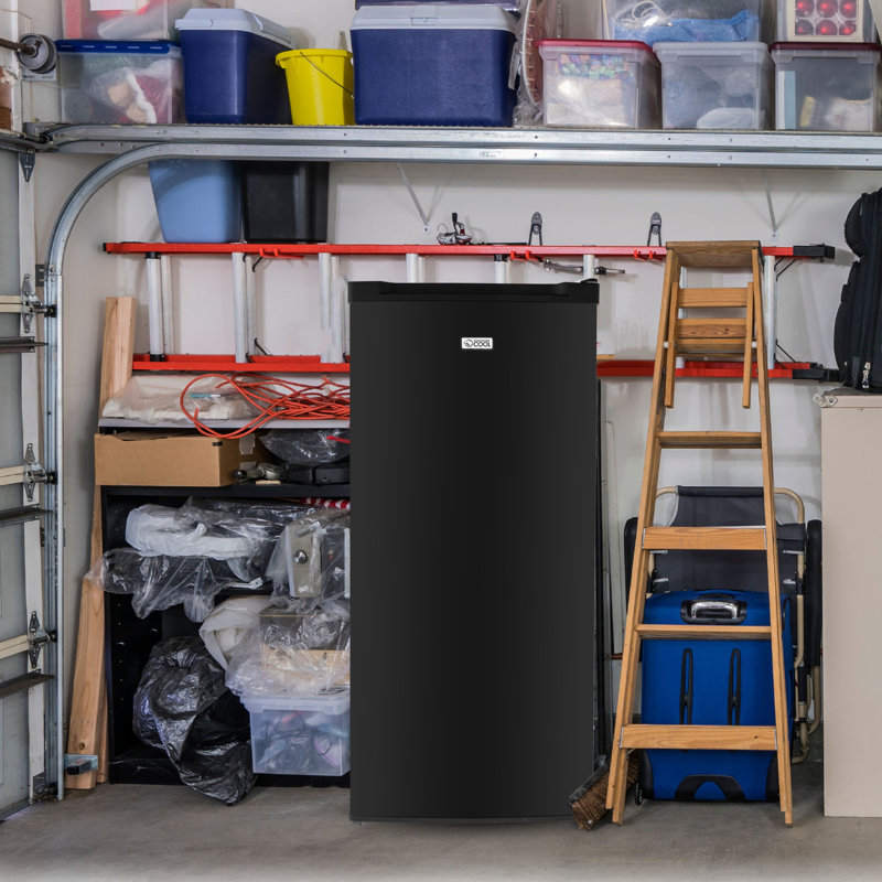 Compact Black 5 Cubic Feet Undercounter Upright Freezer