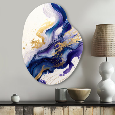 DeMille - Abstract Spirals Pear Shape Assymterical Metal Wall Art