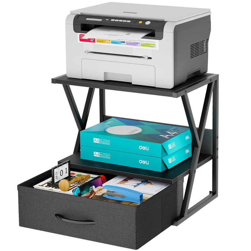 30cm W Printer Stand, Black