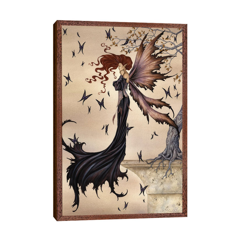 Mystique by Amy Brown - Print on Canvas, Classic Brown Wood Framed, 152.4cm H x 101.6cm W x 3.81cm D