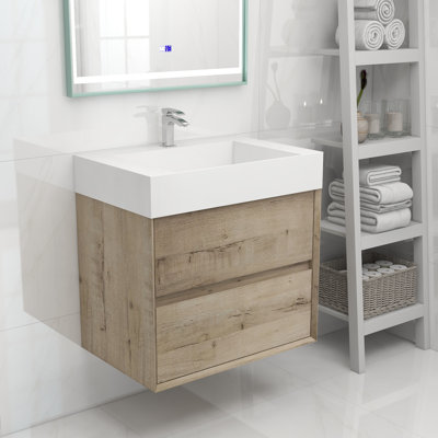 30" Wall Mounted Single Bathroom Vanity
