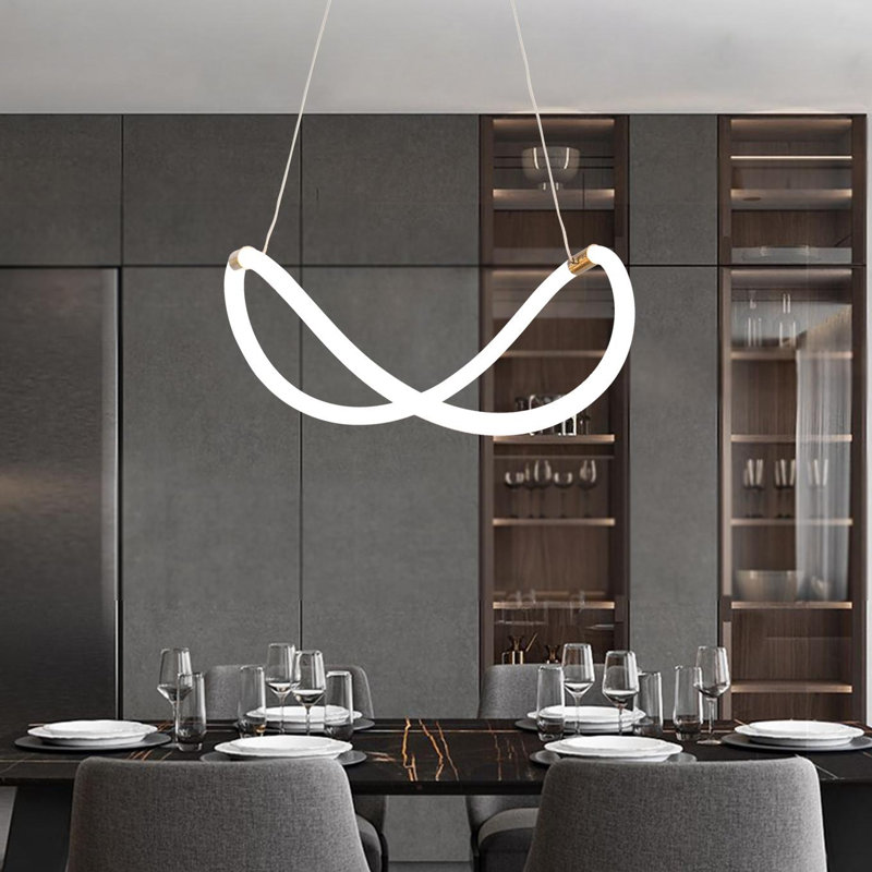 Chrispen 1-Light Unique/Statement Geometric LED Chandelier