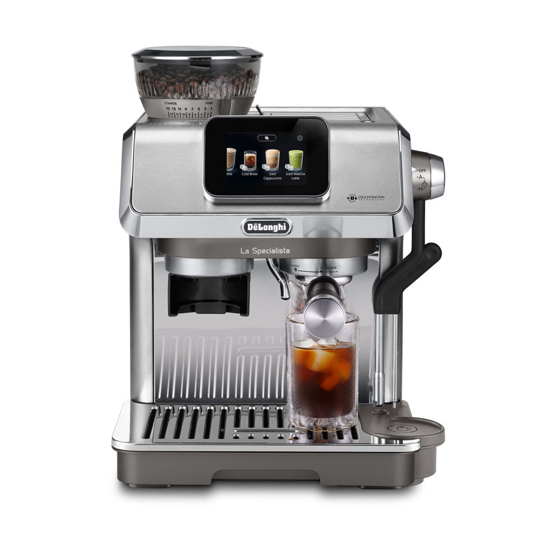 De'Longhi La Specialista Duo Espresso Machine with Touch Screen, Grinder, Cold Brew & Milk Frother
