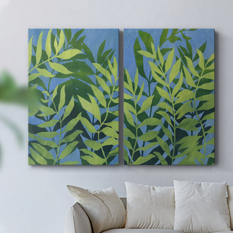 Toile tendue avec châssis I-Premium Ocean Vines - Prêt à accrocher, H 12 po x l 8 po