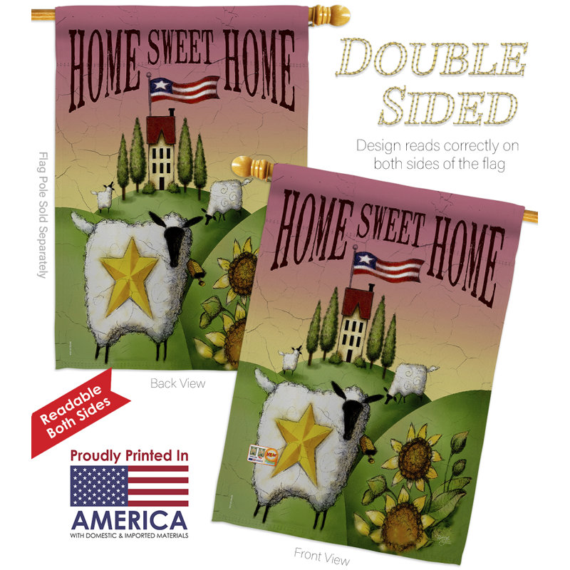 Double Sided 40'' H x 28'' W Polyester Flag Set