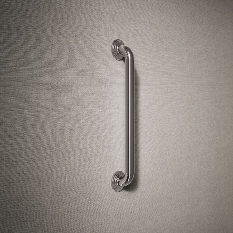 Traditional Grab Bar, Vibrant Titanium, 18"W