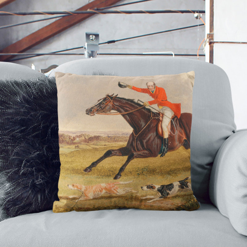 Fox Hunting Vol.1 Scatter Cushion, White, 55cm H x 55cm W x 20cm D