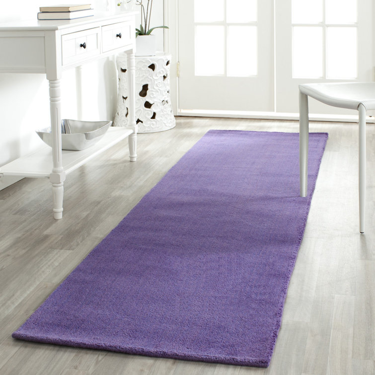 Tapis de couleur unie en laine touffeté à la main Frann