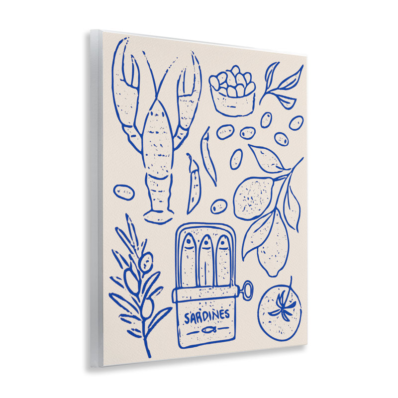 Plaque murale de fruits de mer et herbes, par Camila Juncos
