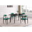 Ensemble de chaises rembourrées en tissu vert 2 pièces Modern Contemporary-2122535790