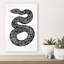 Coiled Tribal Snake Abstract Mystical Contemporary Snake Wall Art Print 1 Piece Wrapped Canvas Wall Art-312023565