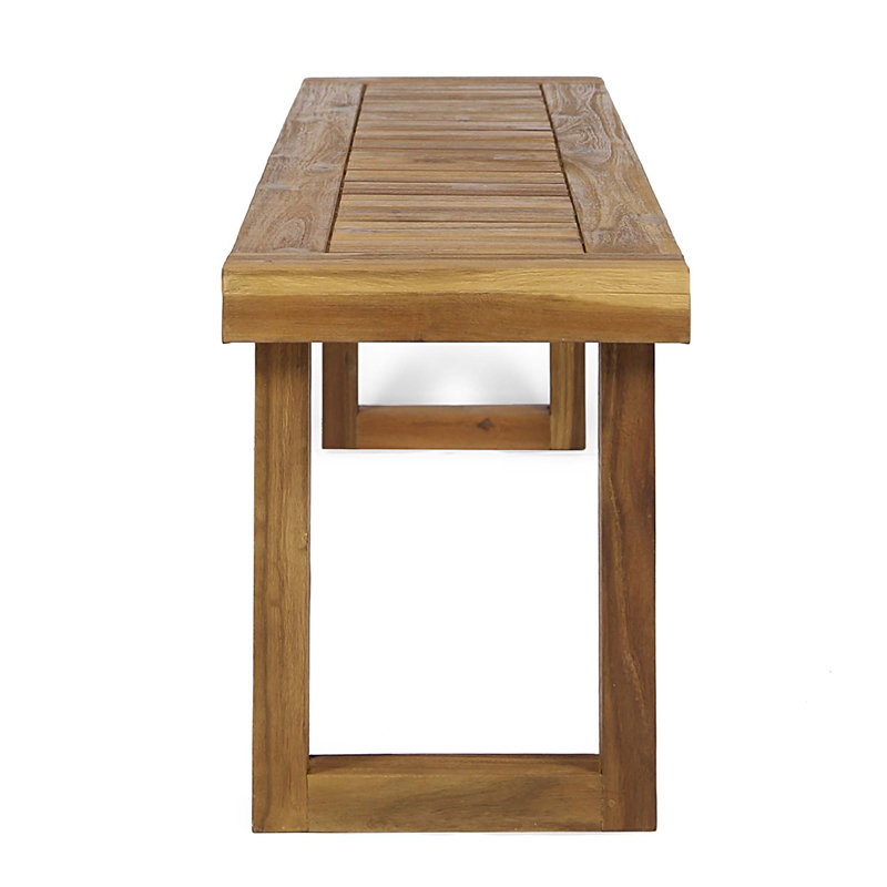 Banc de pique-nique en bois Egor, Brun sable naturel