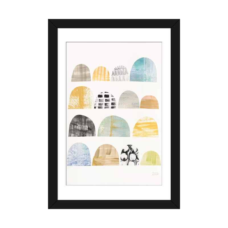 «Mod Neutrals IV», reproduction sur toile, Papier d'art encadré noir, Blanc, H 24 po x l 16 po x P 1 po