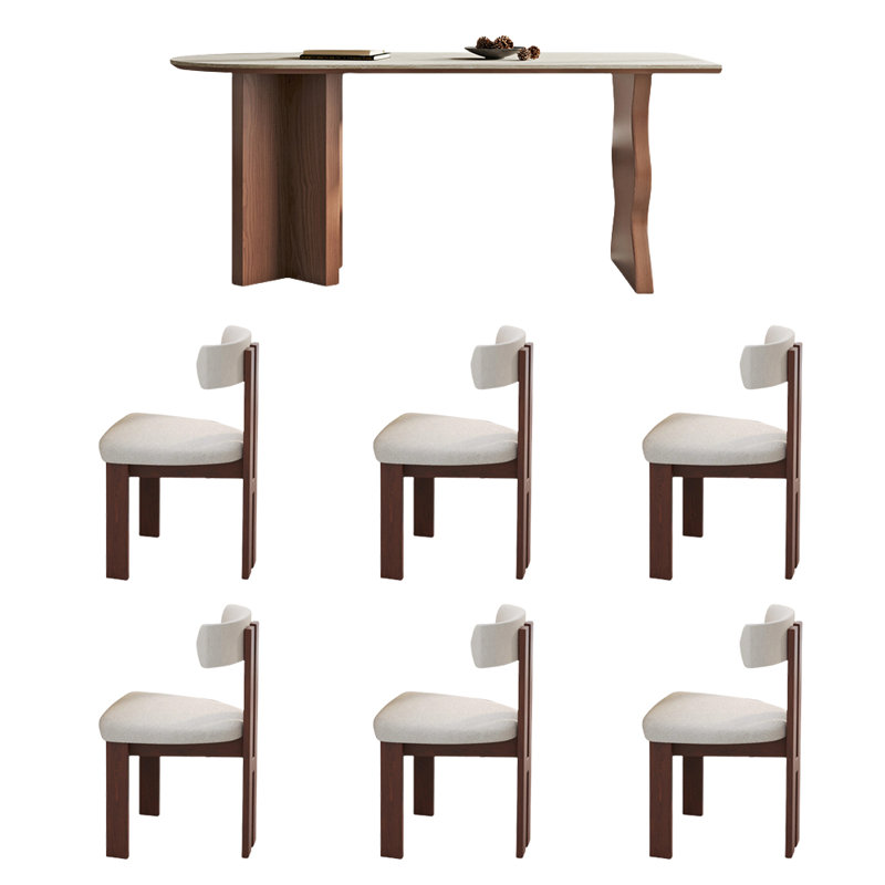 Ensemble de table et chaises Vintage, H 29,52 po x L 62,99 po x l 31,49 po