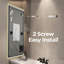 Anti-Fog Rectangular LED Bathroom Mirror, Frameless Gold Spray Edge, Touch Control Mirror-1286566921