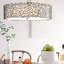 Bourbon 4 - Light Classic Pewter Drum Pendant