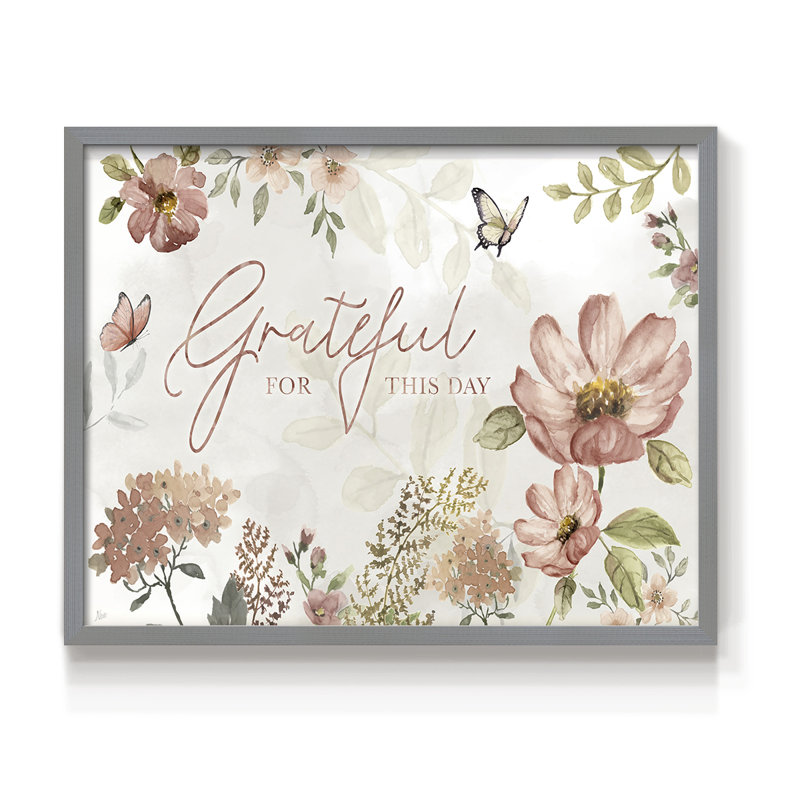 Summers Grateful - Impression encadrée - Restickable, H 22 po x l 28 po, Gris