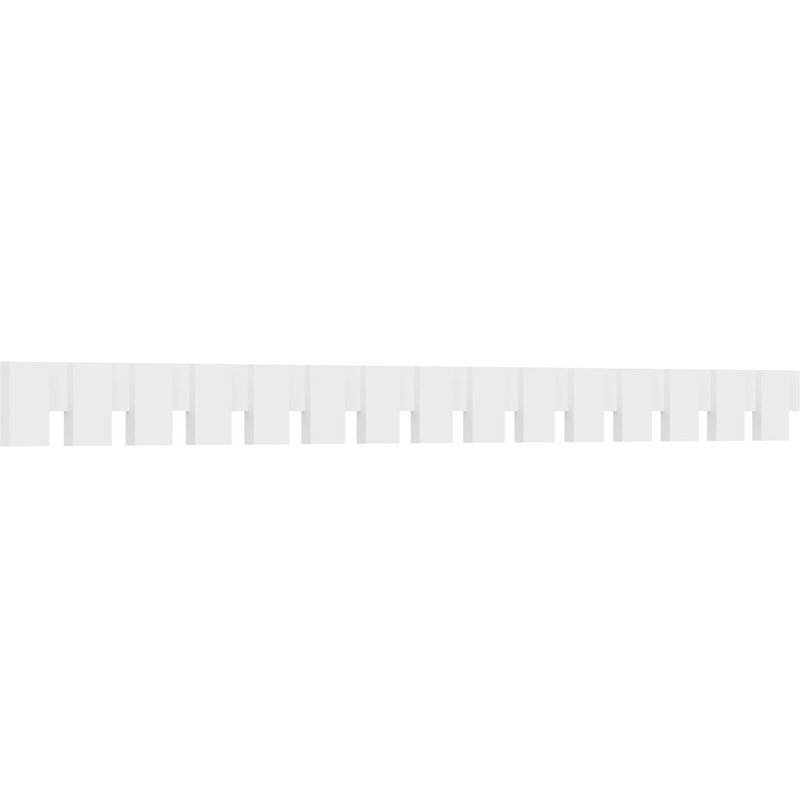 Garniture de bloc dentelé en PVC de qualité architecturale H 6 po x P 1 po x L 90 po Wilson, H 6 po x l 90 po x p 1 po