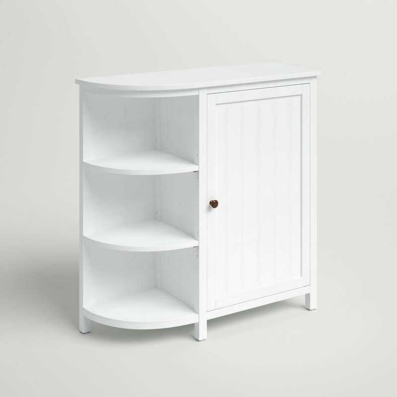Belz 27" Wide 28" Height Traditional Style Bathroom Storage Cabinet With Open Shelves