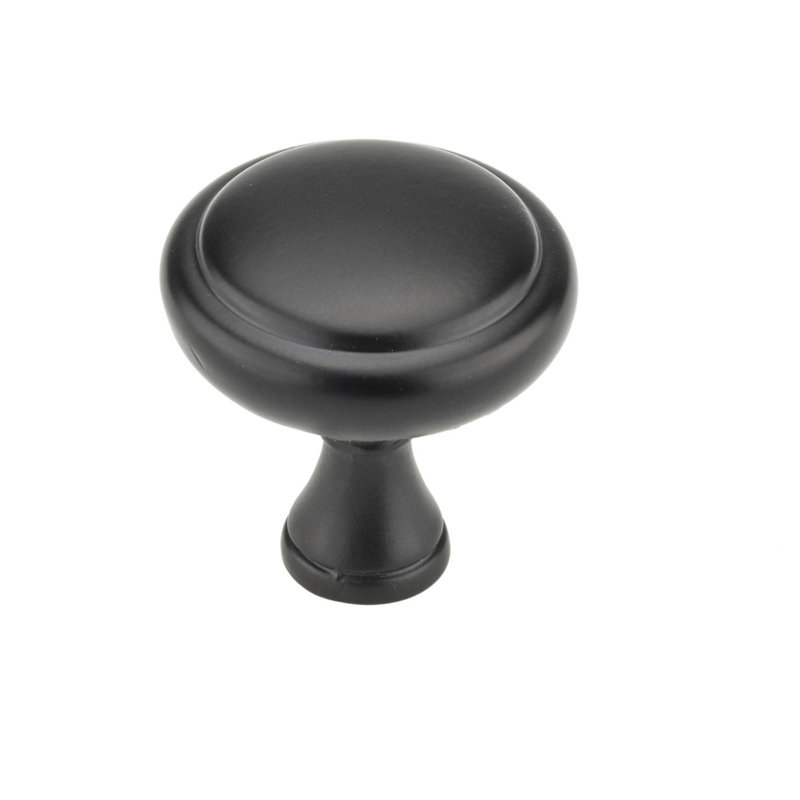 Poignée champignon 1 1/4 po de diamètre, Noir mat