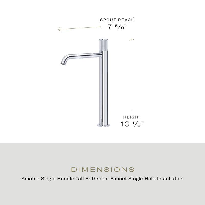Amahle Single Handle Tall Lavatory Faucet, Antique Gold
